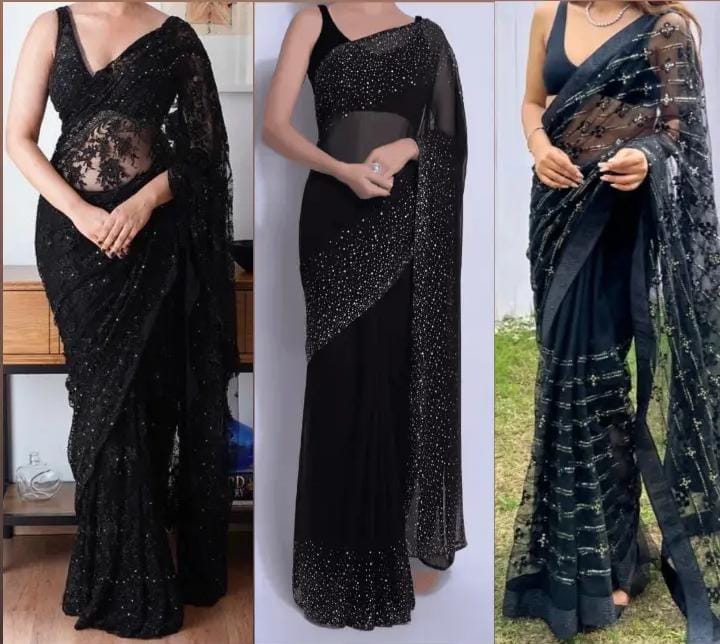 black sari